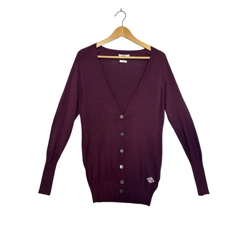 PETER MILLAR Plum Lightweight V-Neck Cardigan Size Large